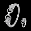 Cross-border e-commerce Amazon European and American zirconium-inlaid double smooth U-shaped leopard head cross bracelet Application Scenario